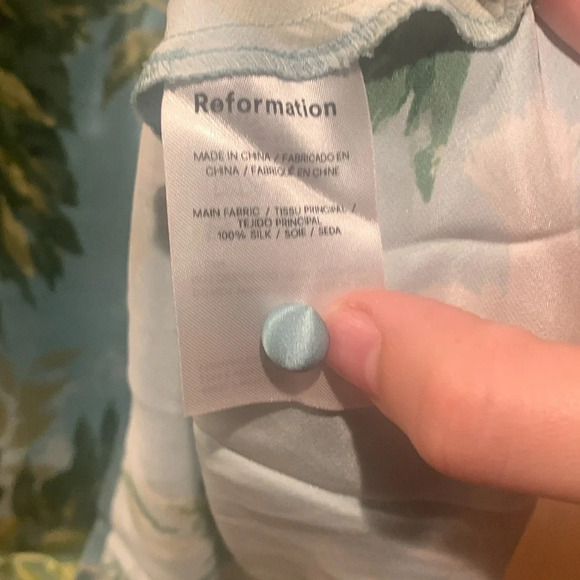 New REFORMATION poppies silk maxi cut out dress - Picture 10 of 12